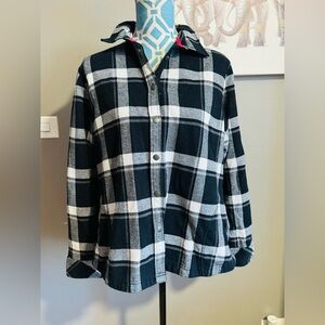 Orvis Womens XL Pinnacle Fleece Lined Flannel Shirt Jacket Shacket Checkers